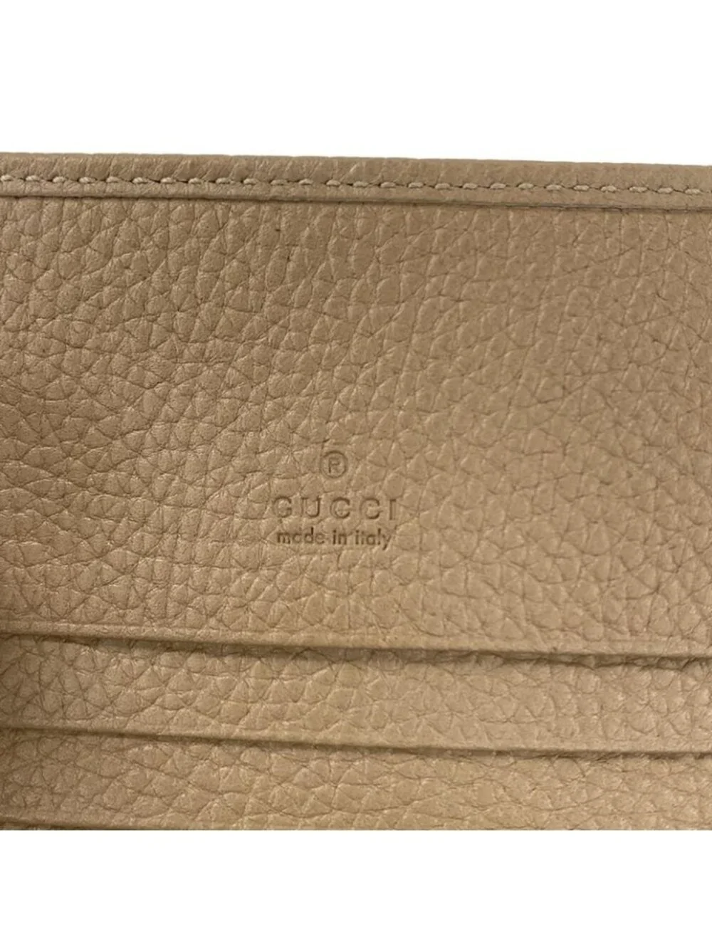 Gucci Bifold Wallet New Jackie Beige Leather - Picture 5 of 6